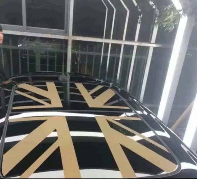 Pegatina decorativa para techo solar de Mini Cooper Countryman con bandera británica Película de protección solar y aislamiento térmico para el exterior del vehículo Más de 30 dise