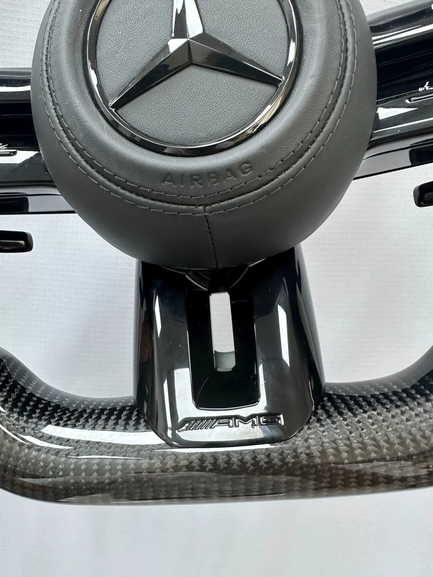 Mercedes-AMG Flat-Base Sport D-Type Carbon Fiber Steering Wheel Assembly
