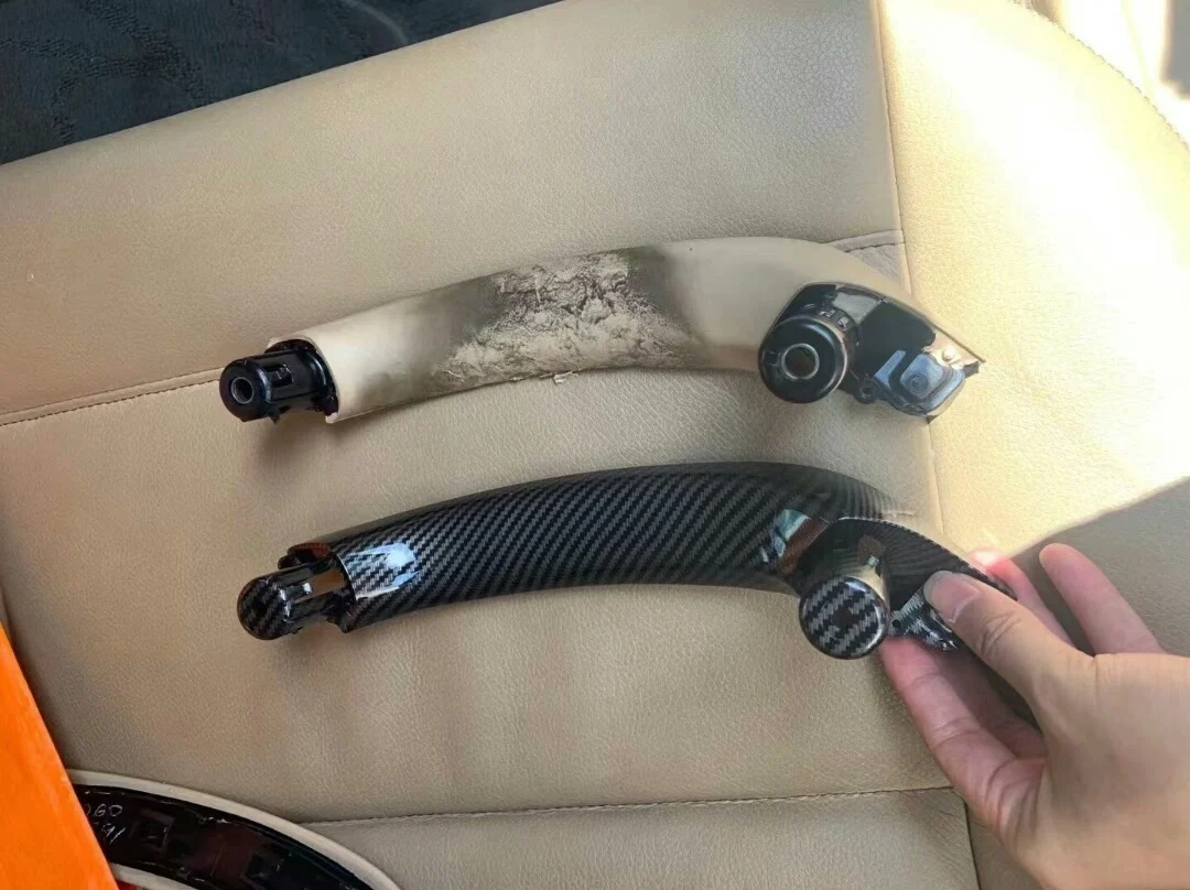 BMW X3 X4 Door Inner Handle Replacement (2010–2017) Carbon Fiber / Black / Beige ABS+PC Interior Pull Handle