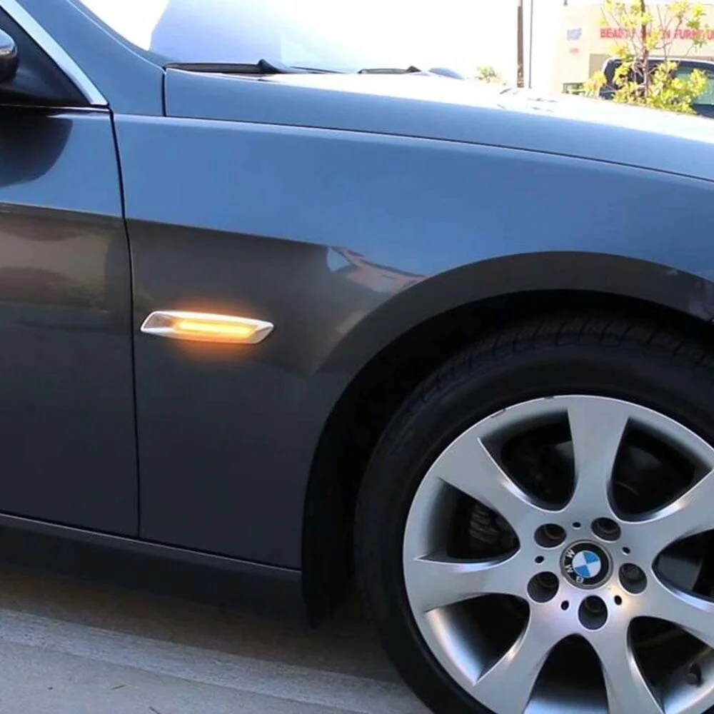 BMW E81/E82/E87/E88/E90/E91/E92/E93/E60/E60/E61/X1/X3/E46 Folhas LED luz de direção de corrente