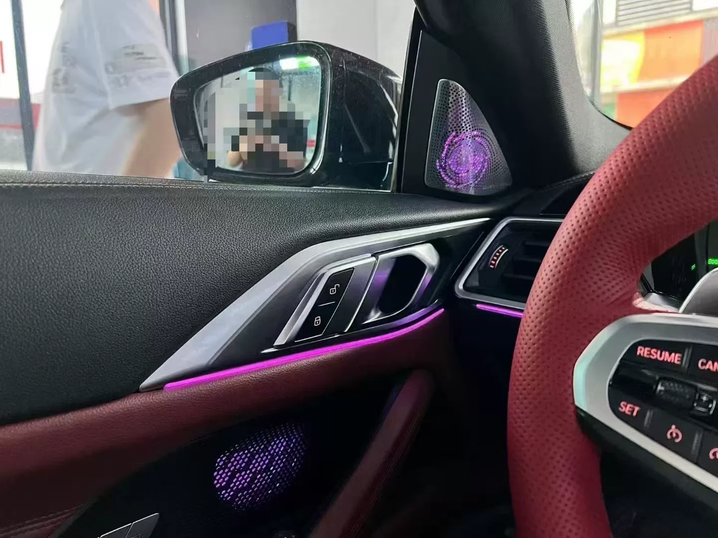 BMW 4 Series G22/G26 Bowers & Wilkins Tweeter Grilles with Ambient Lighting (A-Pillar High-Frequency Speakers)