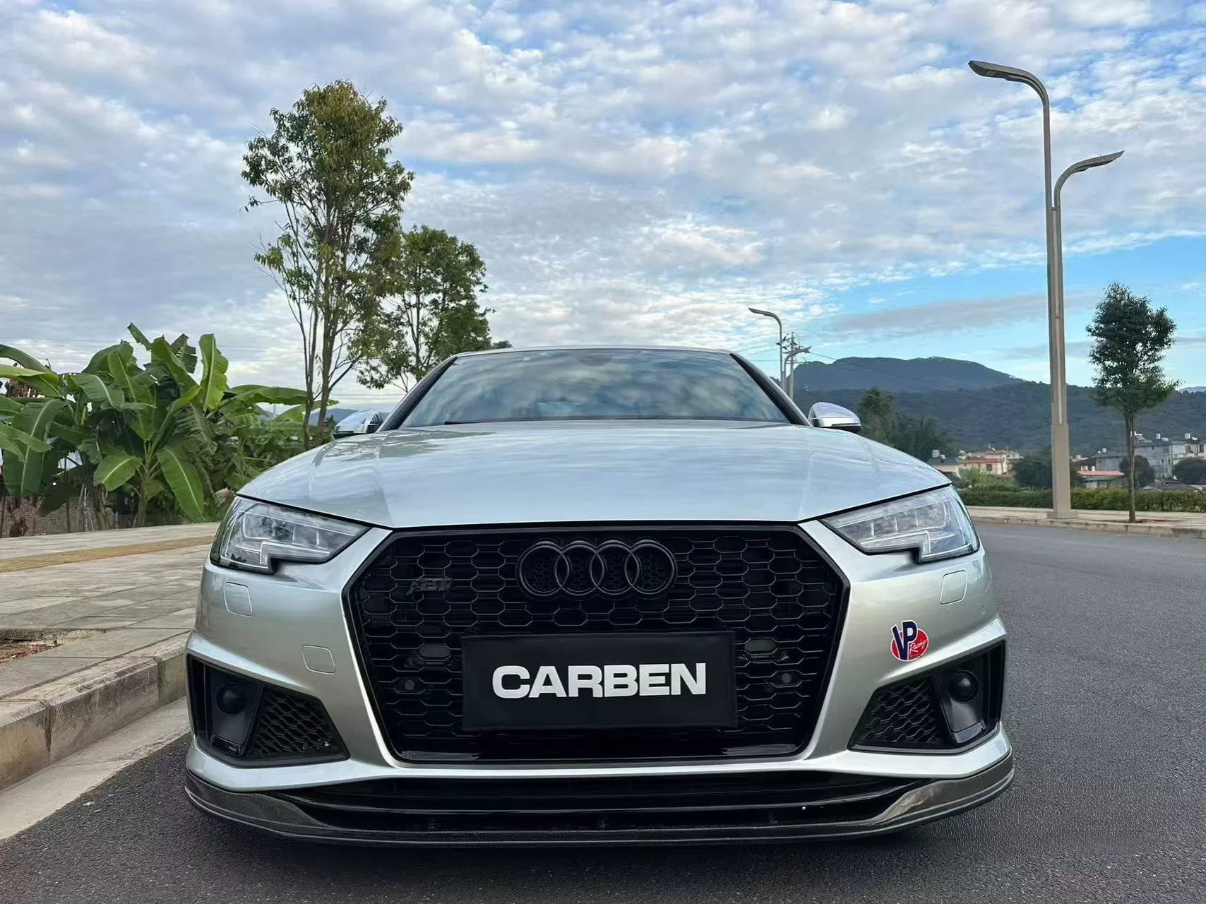 Audi A4L B9 Carbon Fiber Front Lip Spoiler (S4 Compatible)