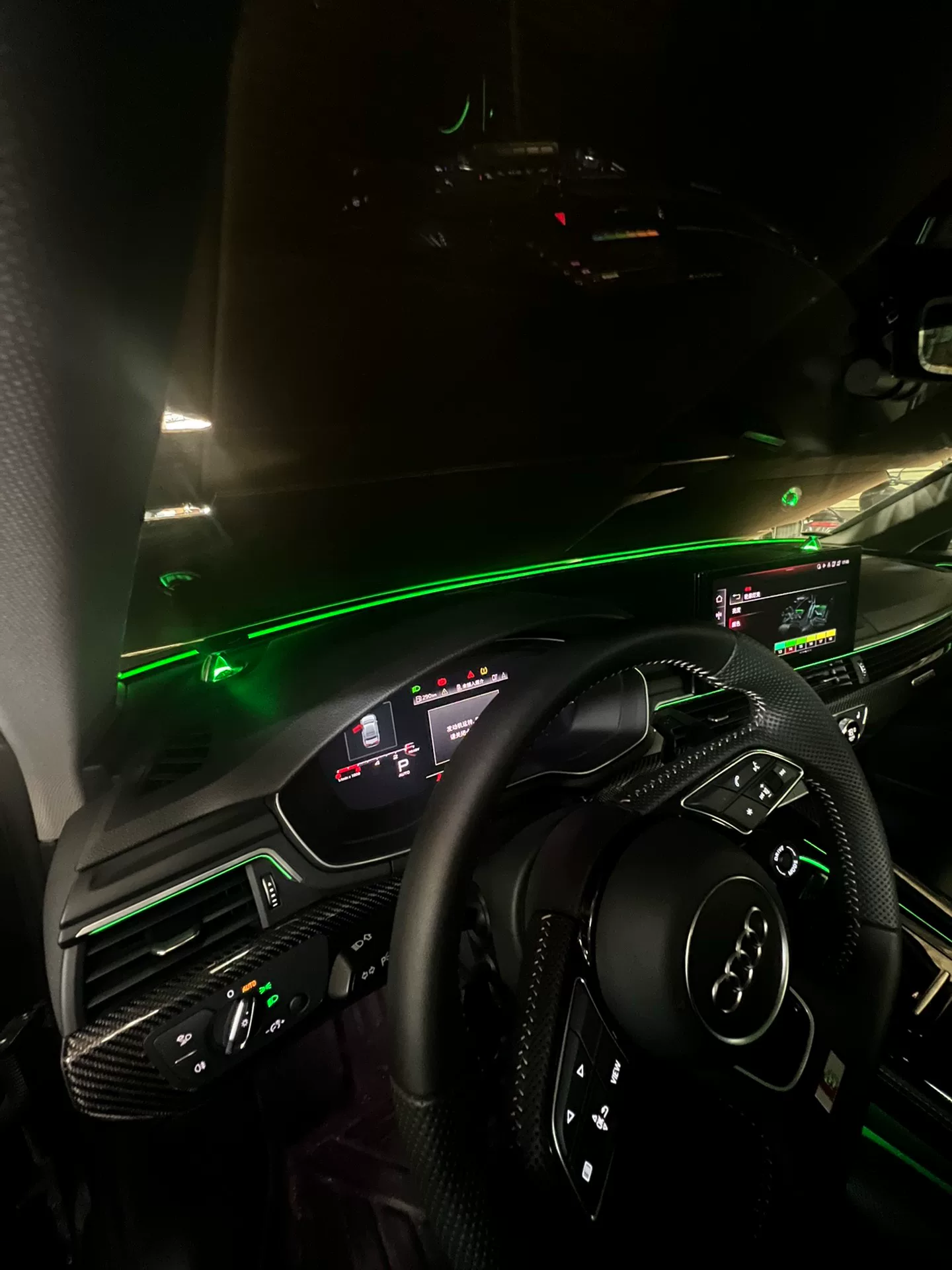 LED Ambient Lighting and Soundproofing Sealing Strips for Audi A4, A5, A6, A7 Dashboards