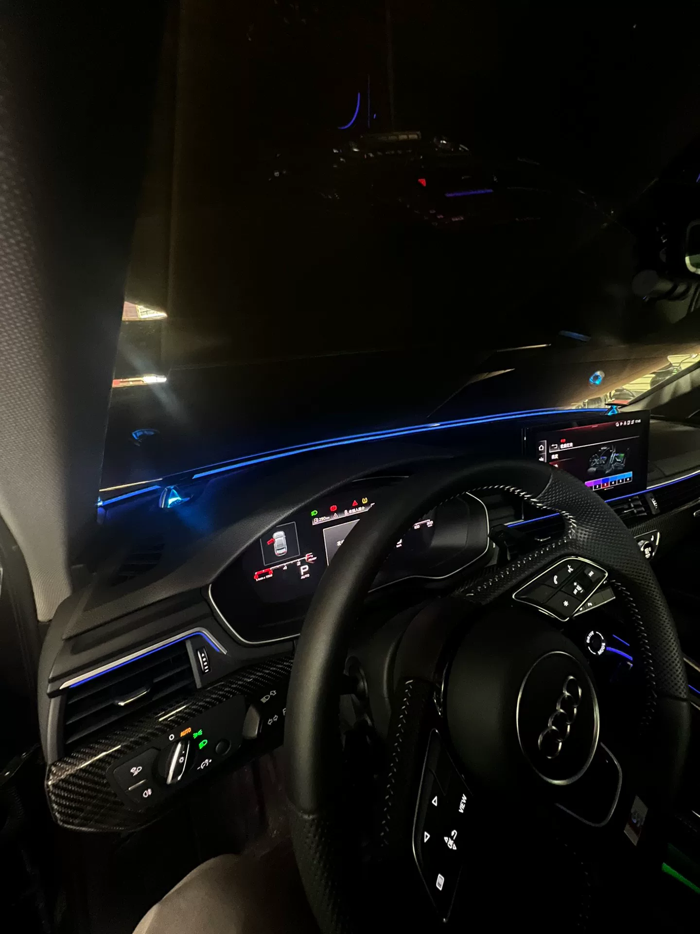 LED Ambient Lighting and Soundproofing Sealing Strips for Audi A4, A5, A6, A7 Dashboards