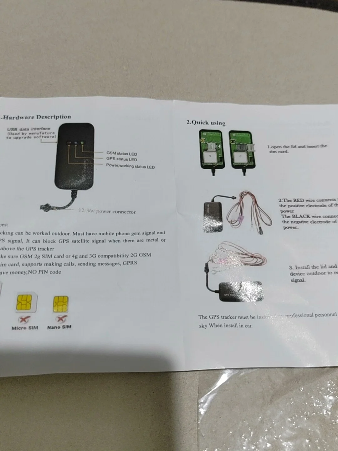 GPS Vehicle Tracker with Wiring Diagram & Installation Guide for Cars, Motorcycles, E-bikes