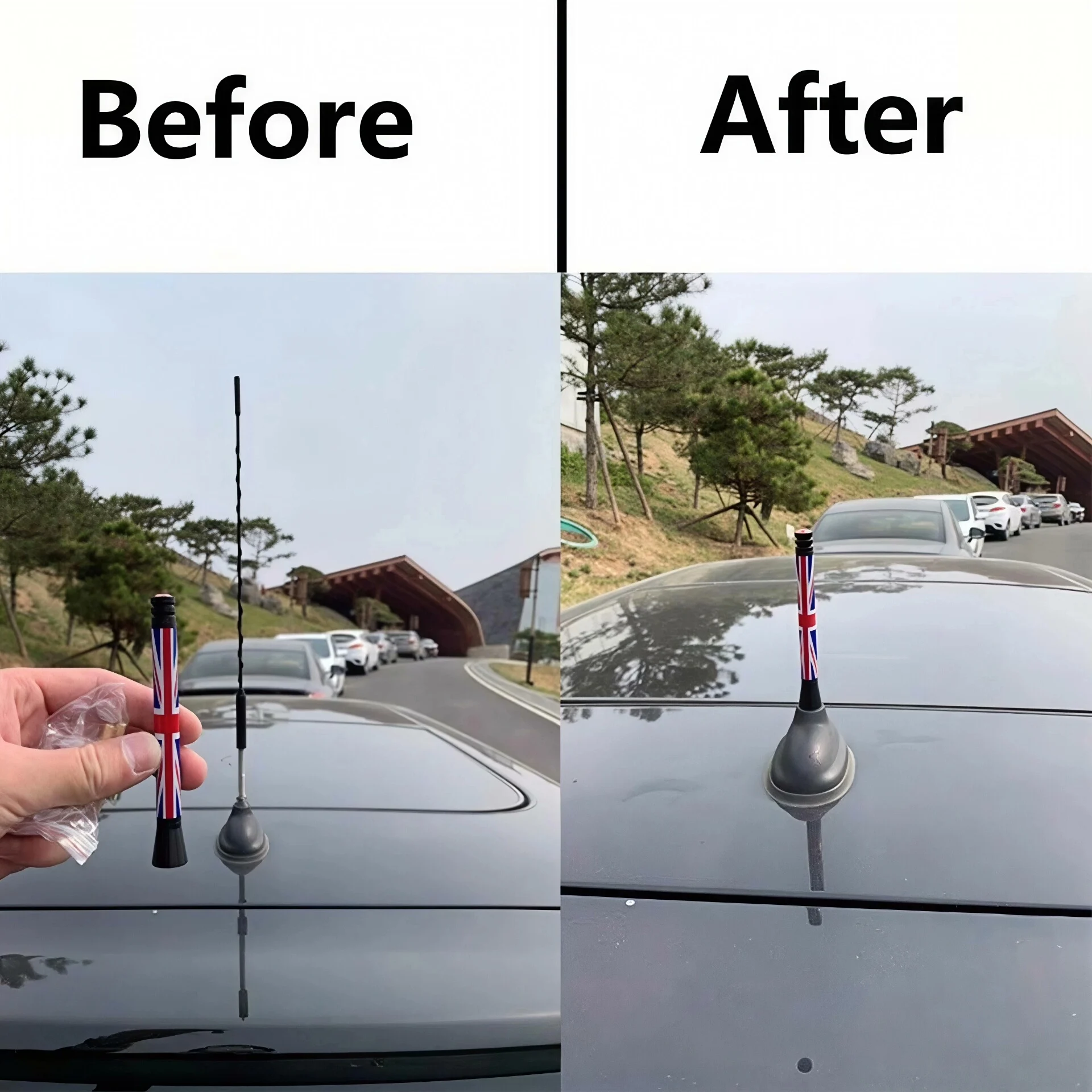 BMW Mini Cooper Union Jack Fin Antenna Colorful Decorative Antenna Car Modification Accessories