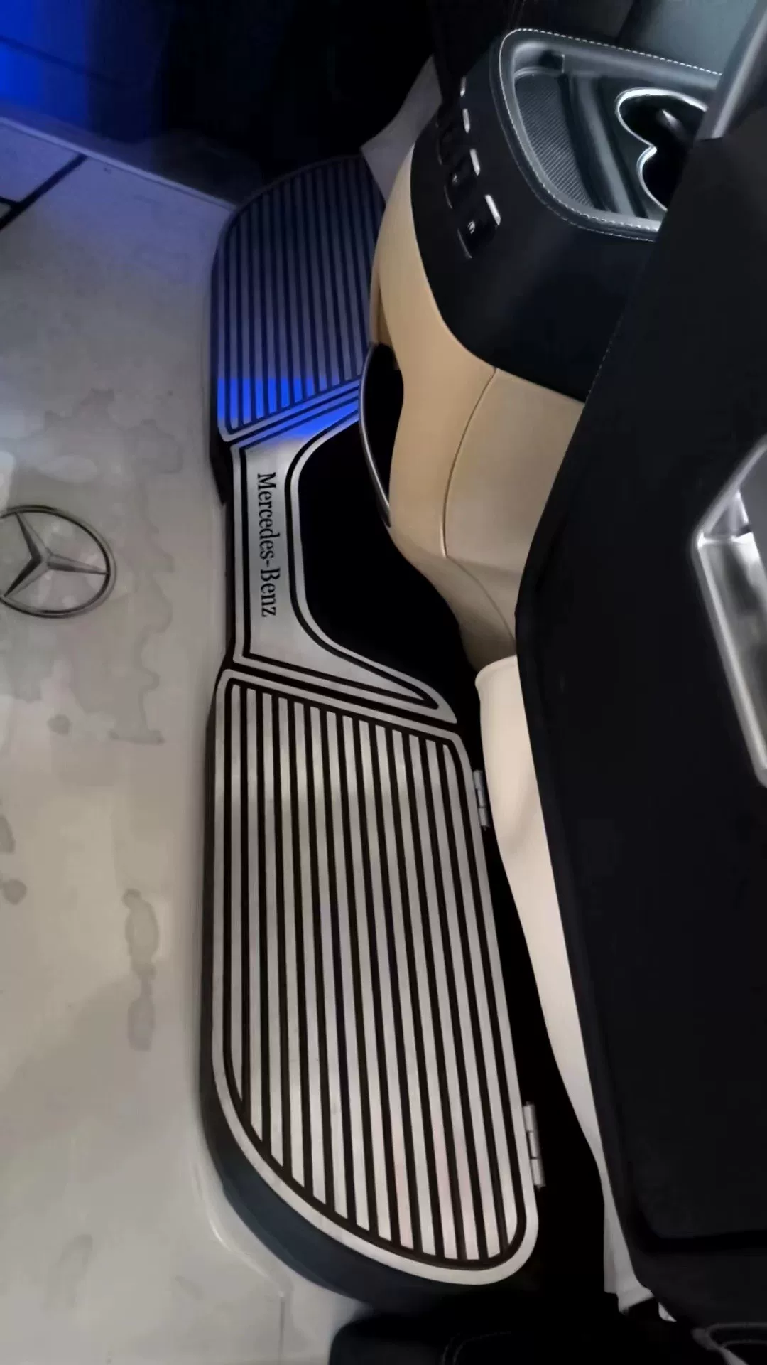 Mercedes-Maybach Exclusive Aluminum Alloy Welcome Pedals With LED Lights + Storage Compartment + Maybach Emblem