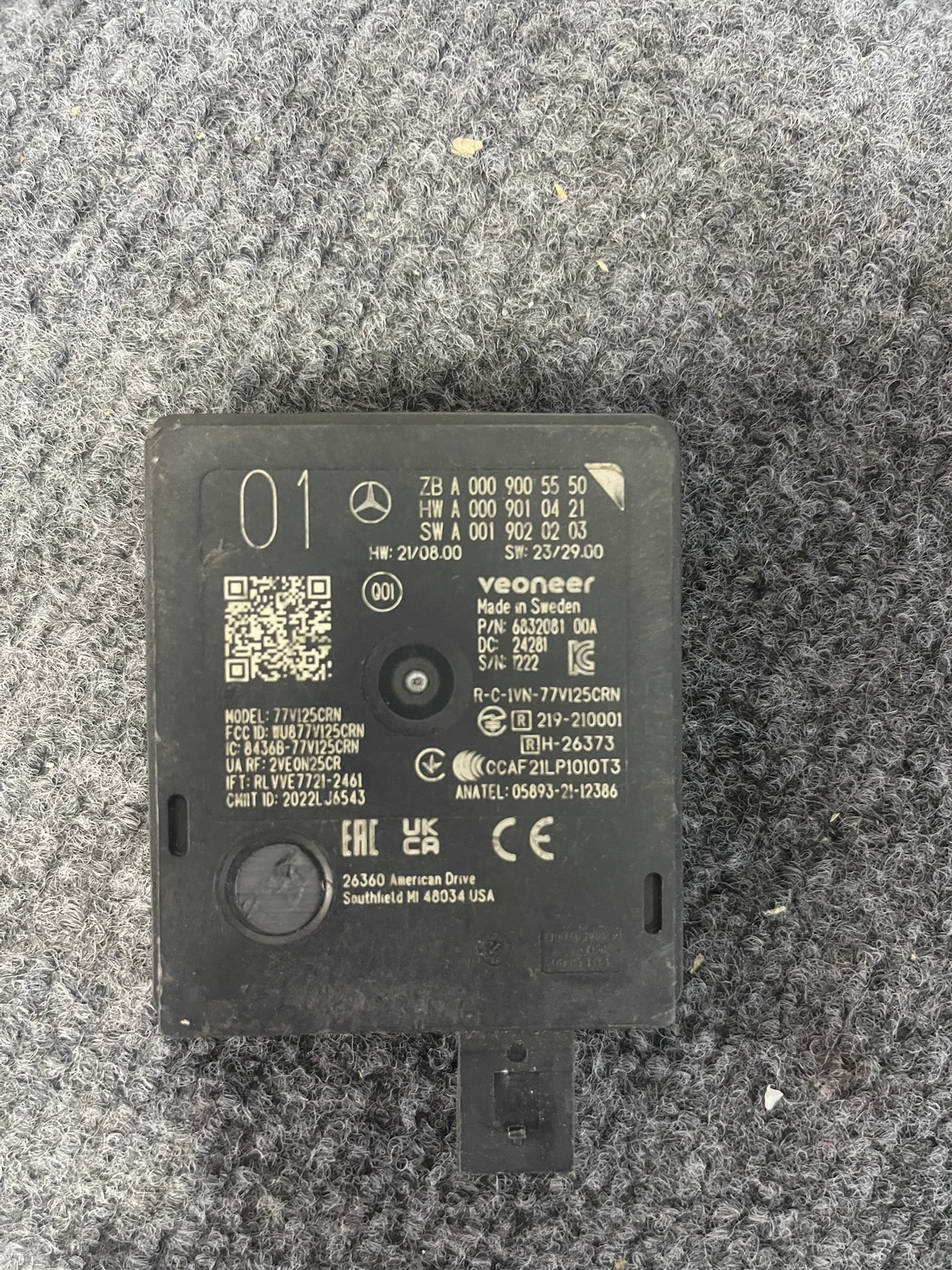Mercedes-Benz Original Radar Module 77V125CRN (Veoneer Sweden)