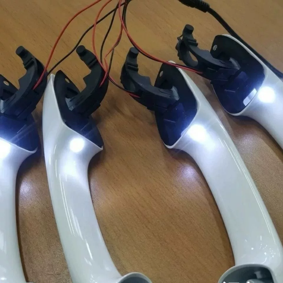 Kit de Luz LED para Maçaneta de Porta – Lâmpada Universal de Puxar de Porta com LED Branco de 5 mm e Fiação em Cobre (50 cm)